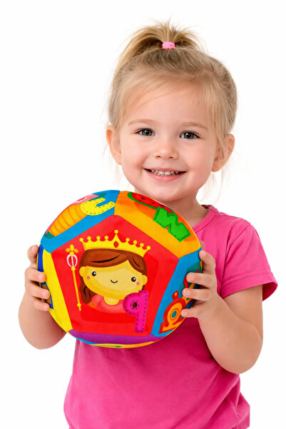 BUDİZZZ Bebekler İçin XL Çıngıraklı Top | Beşgen Çıngıraklı Oyuncak