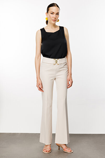 Ekol Pantaloni spanioli bej cu cataramă - 3024