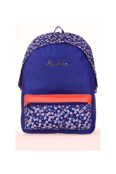 KAUKKO Rucsac (cu flori bleumarin) K1664