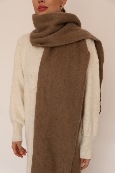 Jack Ferrero Örme kumaş Düz kesim Püsküllü bitiş Yumuşak Dokulu Kadın Atkı Şa...