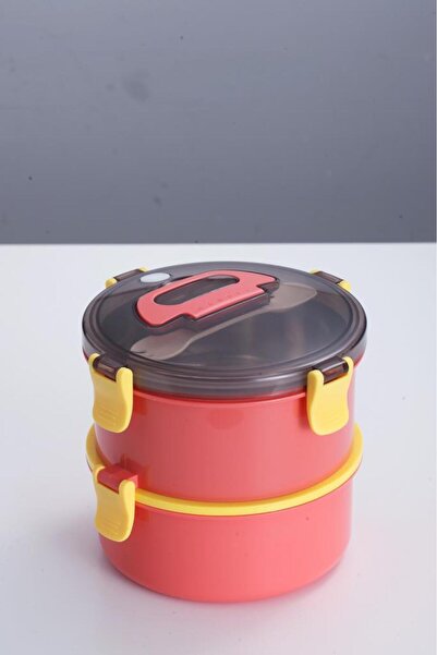 Vagonlife XC-397 1600ml Kırmızı Çelik Saklama Kabı