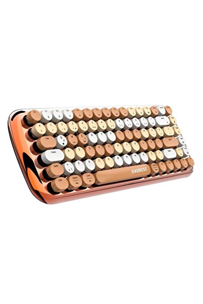 Everest KB-BT09 PARRY Renkli Tuşlu Turuncu Bluetooth+2.4Ghz Q Yuvarlak Tuşlu ...