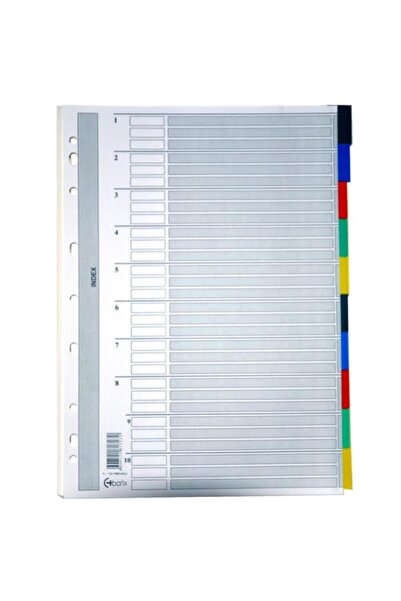 Bafix Separator de carton A4 cu 10 culori