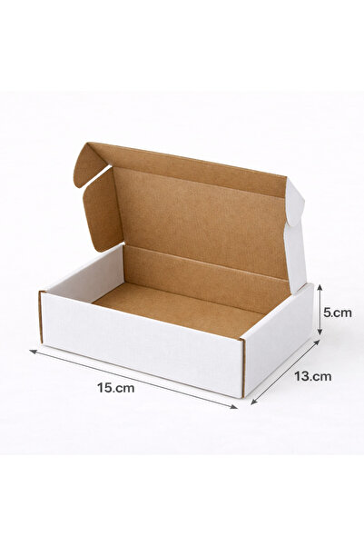 Aspak 15x13x5 Cm Kutu- Mini Receiver E-ticaret Kargo Kutusu-Beyaz Kutu- 0,3 D...