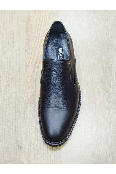 LİCCAS Men's Winter Shoes Genuine Leather Rubber Sole Laceless Water Resistant