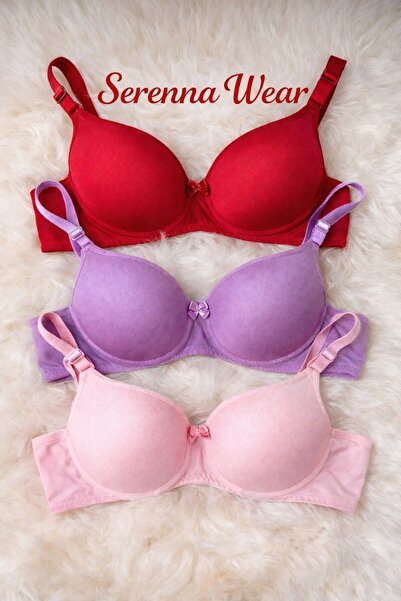 serenna wear Women's 3-Piece Supported Padded Underwire Bra
