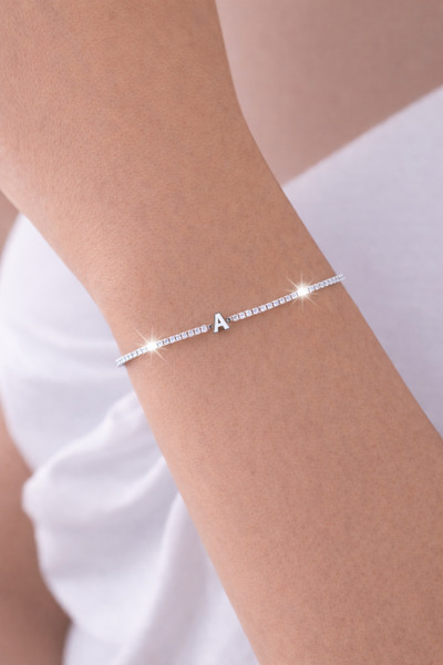 Yush aksesuar A HARFLİ SU YOLU ÇELİK BİLEKLİK