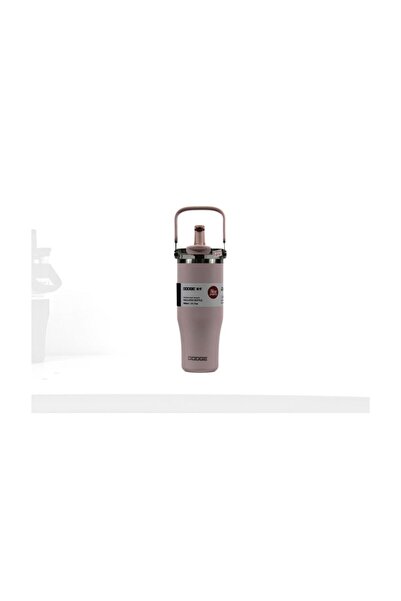 DODGE DB-24584 Çift Kullanım Pipetli/Rahat İçim Pembe 1200ml Çelik Matara