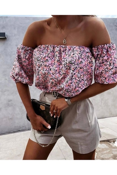 poniland Omuz Dekolteli Süprem Kumaş Bluz