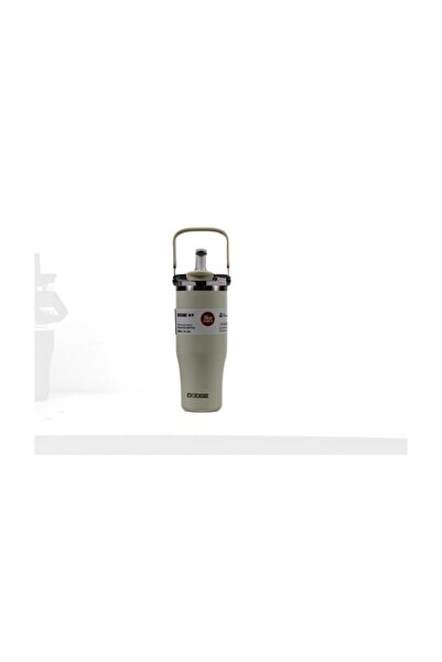 DODGE DB-24584 Çift Kullanım Pipetli/Rahat İçim Beyaz 1200ml Çelik Matara