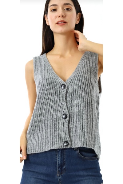 Esperar Women's 3 Button Knit Vest