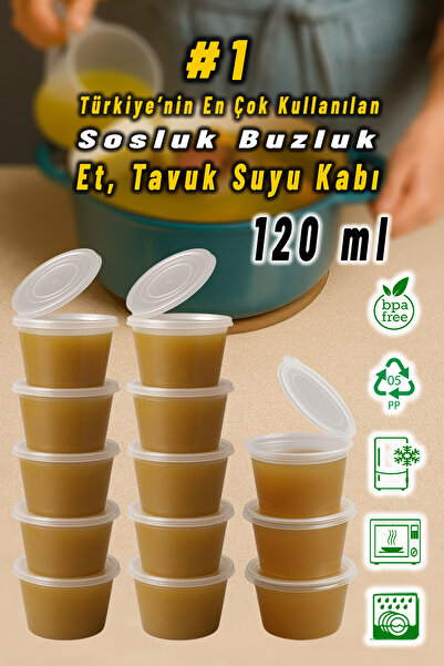 Ezupack 25 قطعة حاوية تخزين صغيرة مانعة للتسرب سعة 120 مل، وعاء صلصة، حاوية م...