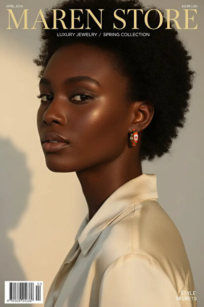 Maren Store Steel Enamel Earrings - Orange