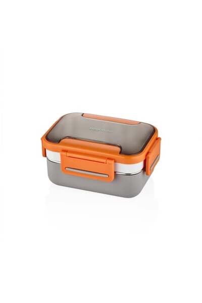 Vagonlife Çift Katmanlı Paslanmaz Çelik Öğle Yemeği Kutusu Turuncu Bl20182