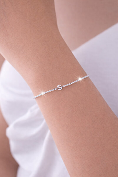 Yush aksesuar S HARFLİ SU YOLU ÇELİK BİLEKLİK