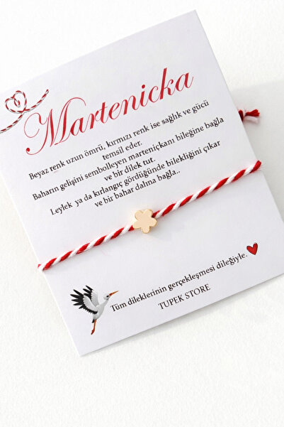 Tupek Store Marteniçka Yonca Hediye Şans Bileklik Martenitsa