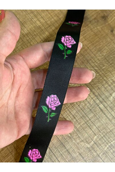 Gönülden Tasarım WIDTH 5.5 CM ROSE PRINT RIBBON RIBBON SEWING ACCESSORY BORDE...
