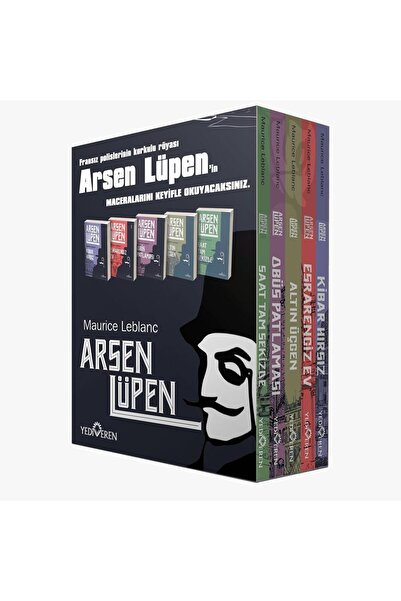 Yediveren Yayınları Arsen Lüpen Kutulu 5 Kitap Set/Maurice Leblanc/Yediveren