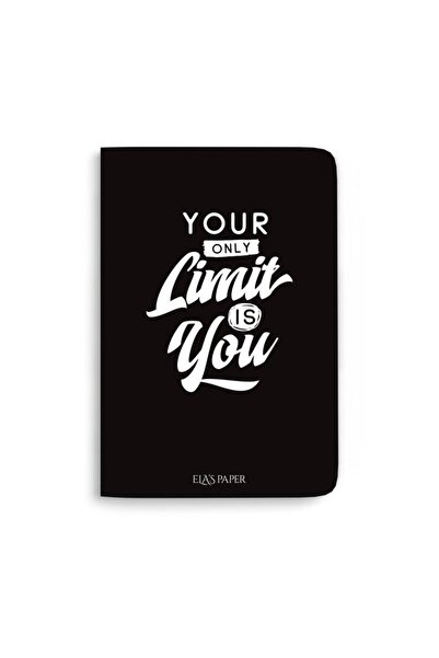 ELAS PAPER دفتر ملاحظات بلاك بورد: حدودك هي أنتِ، غلاف رفيع، بدون خطوط