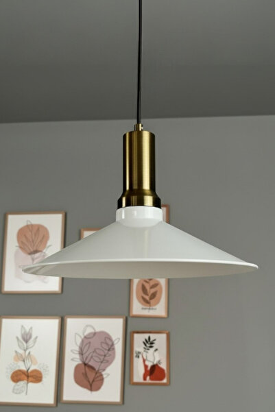 Bamyum Benjamin Beyaz Metal Avize Eskitme Fener Başlık Rustik Cafe Mutfak Mod...