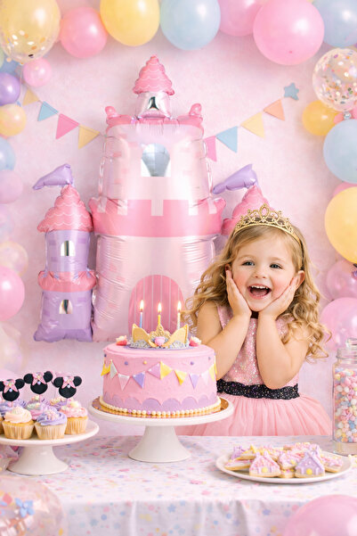 Partifabrik Princess Themed Castle Foil Balloon 79 cm