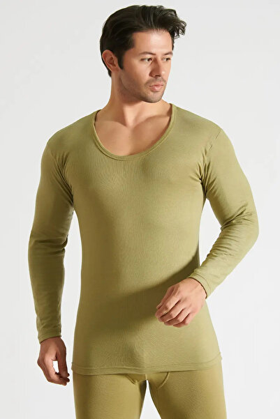 Tutku Ter0126 Men's Thermal Undershirt Khaki