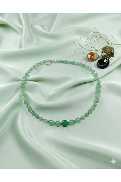 Naturel Tılsım افينتورين الحجر الطبيعي المختنق قلادة