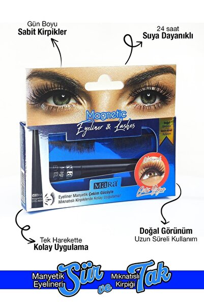 Mara MIKNATISLI EYELINER& KIRPIK ORTA YOGUN / MAGNETİC EYELASHES&EYELINER MED...