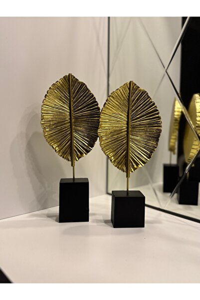 İnci line souvenırs İkili ovel yaprak biblo