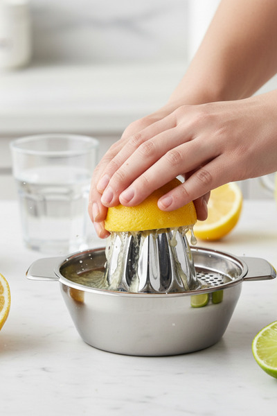 yusa stores Paslanmaz Çelik Manuel Meyve Sıkacak – Kompakt El Narenciye Sıkacağı