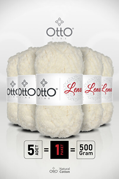 Otto لينا - كريم - عبوة من 5 قطع - 100 جرام/75 متر - خيط فرو الثعلب