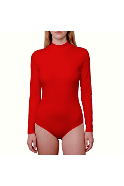 LUAN Дамско боди с дълъг ръкав, Прашки, Червено