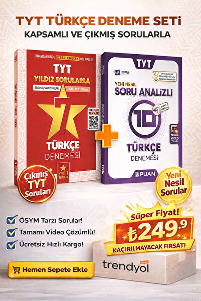 3D Yayınları Tyt Türkçe Deneme Seti Yıldızlı Sorular Ve Puan Denemeleri Günce...