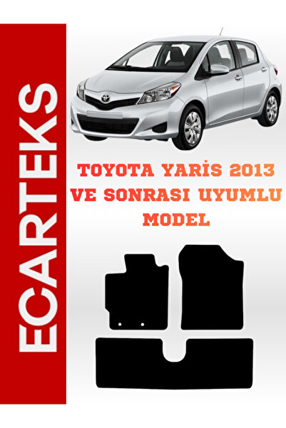 Genel Markalar Toyoto Yaris 2013 Ve Sonrası Uyumlu Halı-Velur Paspas (Kaymaz ...