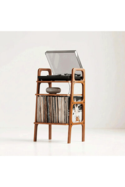 Woodesk Aria, Ahşap Kitaplık Ve Pikap Standı, 90x50, Tik Renk