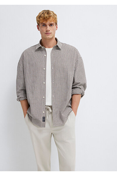 Mavi Brown Plaid Shirt Oversized / Wide Cut 0211870-91413