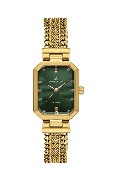 Daniel Klein ساعة نسائية فاخرة من الفولاذ المقاوم للصدأ مطلية بالذهب DK.1.141...