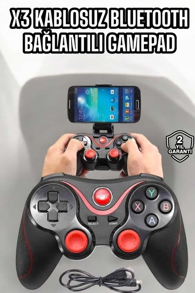 Hatıra Kutusu Game Stick Android Uyumlu Gamepad X3 Standlı Oyun Kolu Bluetoot...