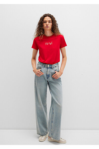 Mavi Cat Printed Red T-Shirt Semi Slim Fit / Semi Slim Fit 1613387-82054