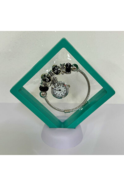 velve Ceas elegant Silver VSH cu pandativ, margele tip Murano si bratara regl...