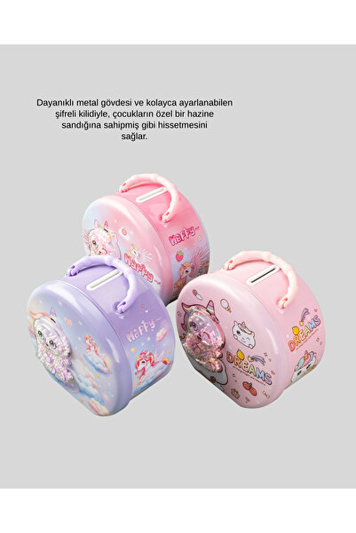 Lisinya صندوق نقود مشفر باللون الأرجواني -