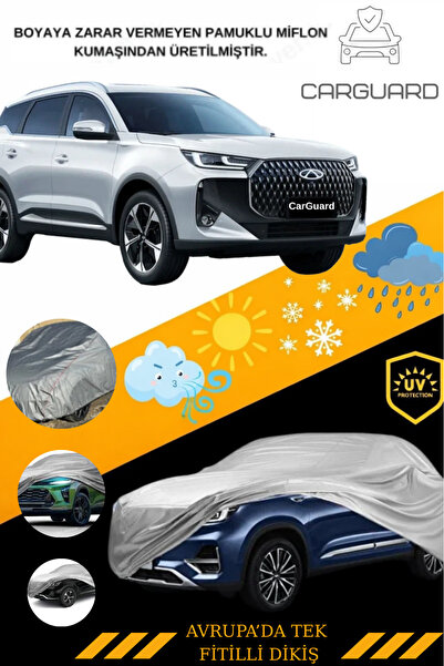 CarGuard Chery Tiggo 7 Pro ile ile Uyumlu Lüks Araba Brandası Miflonlu Branda...