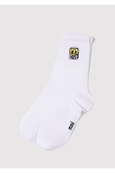 Mavi Tweety Embroidered White Socks 1913532-620