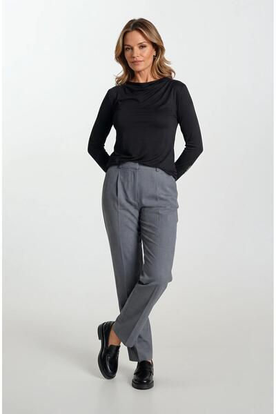 Spazio Dorindo Degaje Yaka Bluz SİYAH
