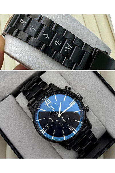 DEEPWELL İsimli Roma Rakamlı Erkek Kol Saati Metal Kordon Bileklik Hediyeli C...