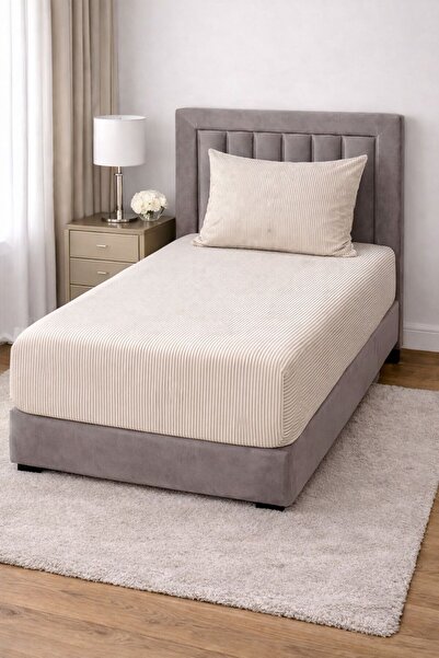 Arma Concept Single Striped Pattern Ranforce Fabric Fitted Elastic Sheet & 1 ...