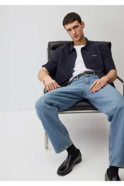 Mavi Navy Blue Shirt Loose Fit / Loose Relaxed Cut 0211486-70496