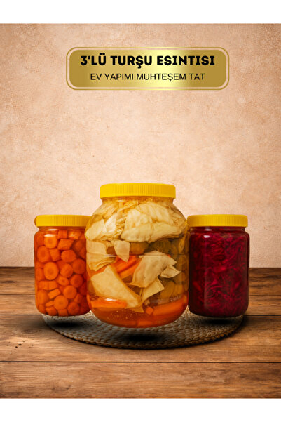 Baharat Şefi 3'lü Turşu Paketi 5KG Karışık Turşu + 1KG Mor Lahana ve Havuç Tu...