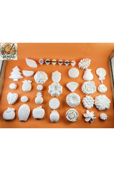 BEMİSA 30lu Meyveler Çiçekler Karışık Boyama Seti Çocuklar İçin Eğlenceli Top...