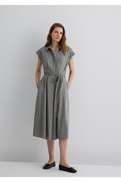 Mavi Gray Linen Blended Dress -1310510-87033
